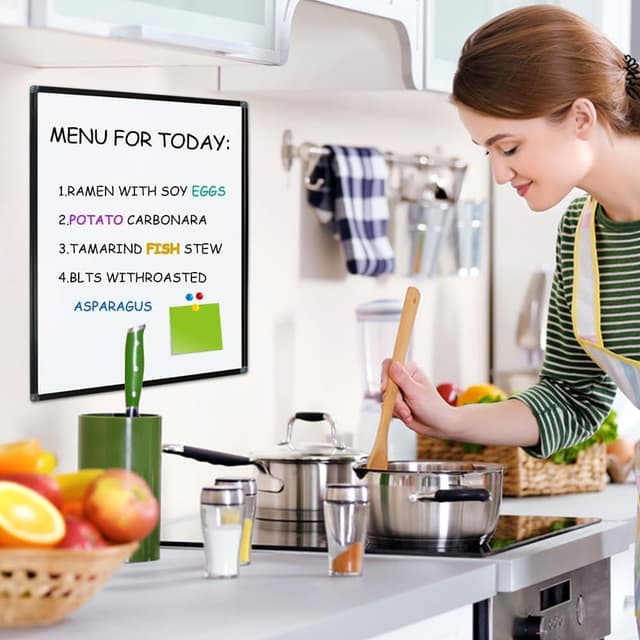 Thumbnail 6 de XIWODE Magnetic Dry Erase Board (90 x 60cm) with Black Aluminium Frame