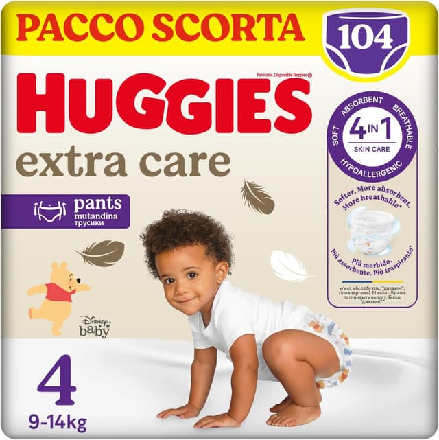 Detalle de Huggies Extra Care Taglia 4 104 Pz 👶