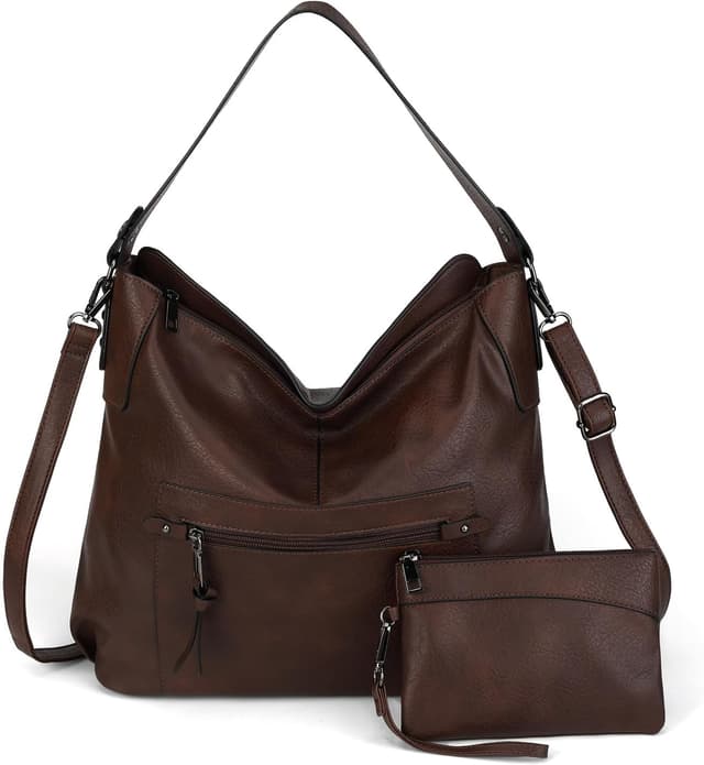 Detalle de Gladdon Women’s Faux Leather Shoulder Bag Hobo Style Large Crossbody with Wristlet