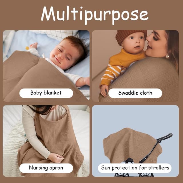 Detalle 2 de Aolso Stillbezug Musselin 360° für unterwegs 👶