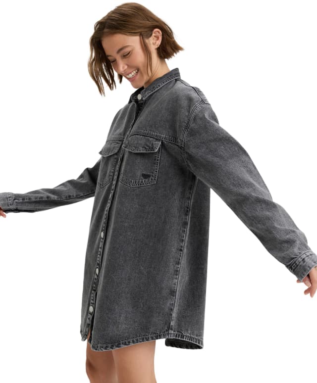 Detalle 2 de Roxy Roxy minivestido denim tipo camisa Tidal Moon