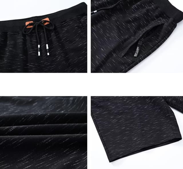 Detalle 2 de QPNGRP Men’s Casual Shorts with Elastic Waist, Drawstring & Zipper Pockets