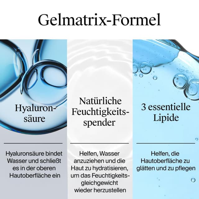 Detalle de Neutrogena Hydro Boost Aqua Gel (2x50 ml) – feuchtigkeitsspendende Gesichtscreme mit Hyaluronsäure