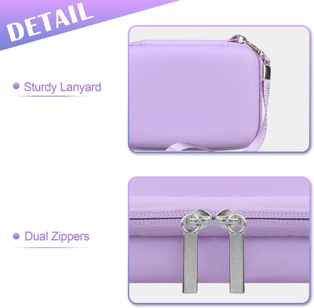 Detalle 2 de BOVKE Carrying Case for Kodak PIXPRO Friendly Zoom FZ45 / FZ55 (Mesh Pocket, Purple) — Case Only