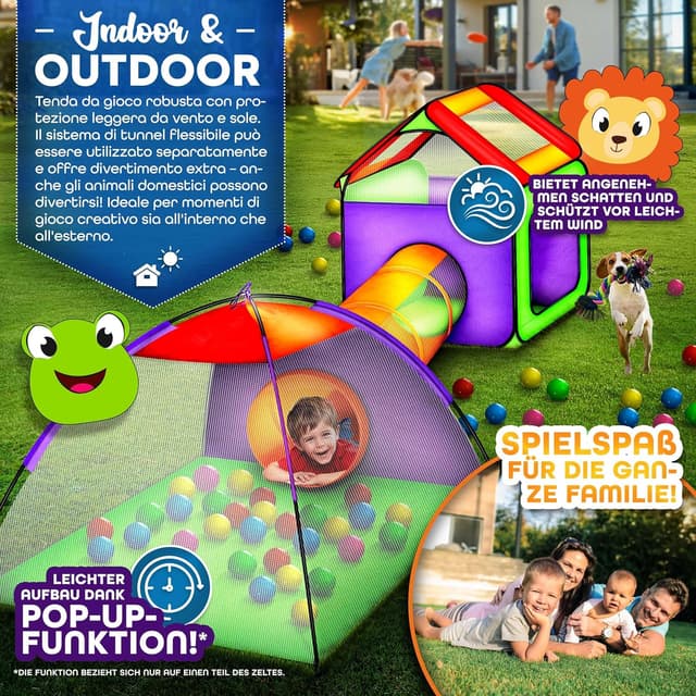 Thumbnail 5 de KIDUKU Tenda Igloo con Tunnel e 200 Palline 🎪