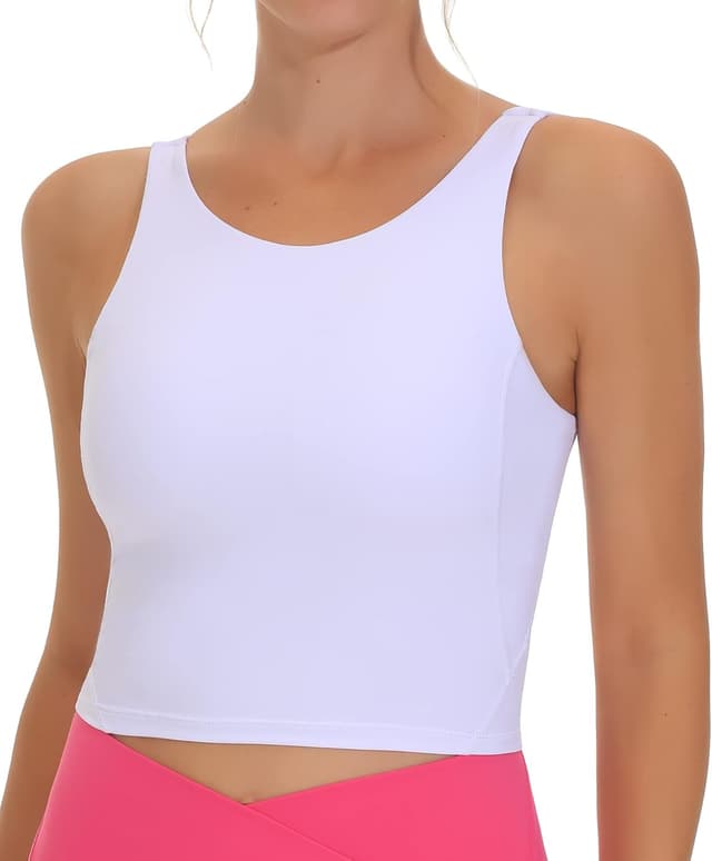 Detalle de THE GYM PEOPLE Soutien-gorge de sport sans manches avec rembourrage amovible