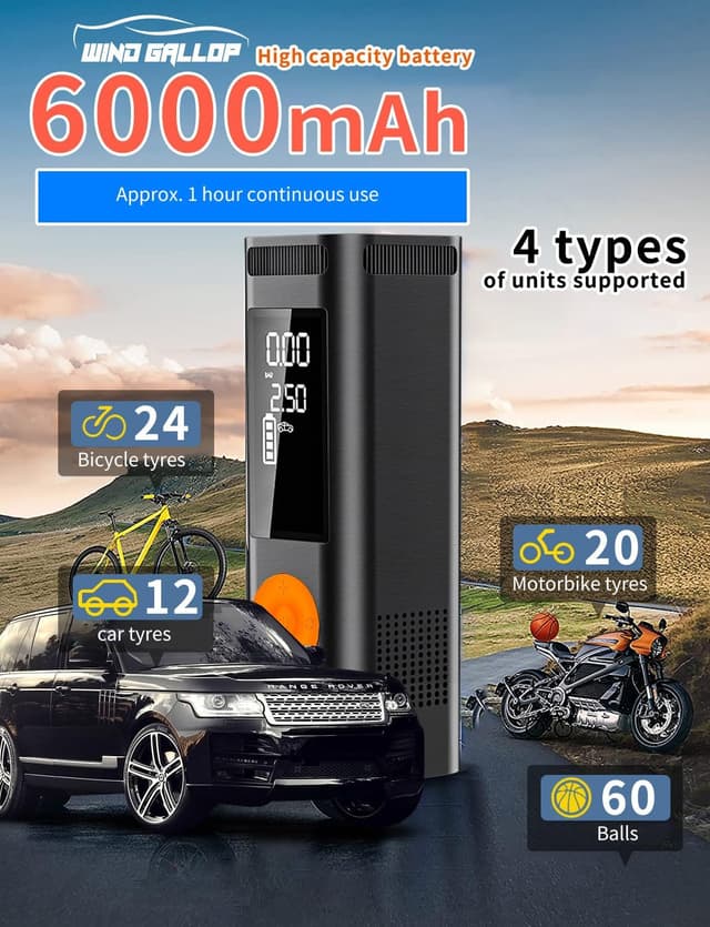 Detalle 2 de WindGallop gonfleur 12 V, manomètre