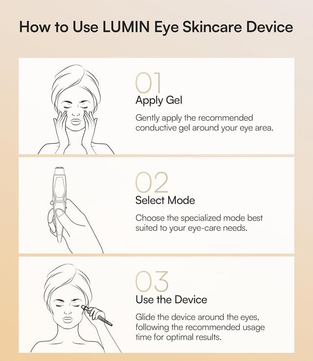 Detalle 2 de INIA Eye Massager with Red Light Therapy for Under-Eye