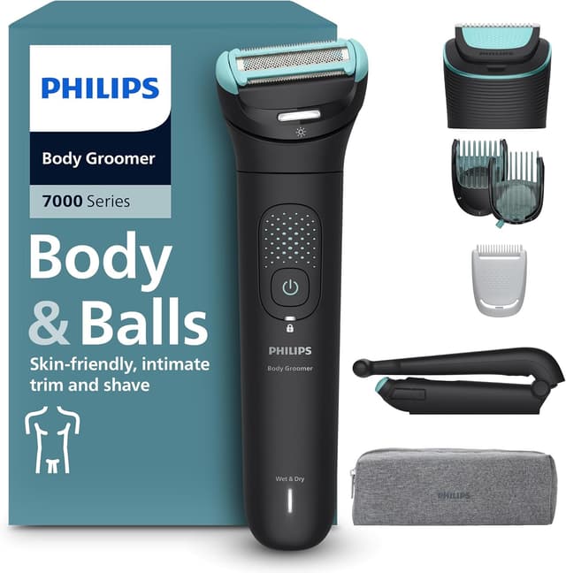 Detalle de Philips Bodygroom série 7000 BG7480/15 – tondeuse pour hommes à tête flexible 2D et rasage Triple protection