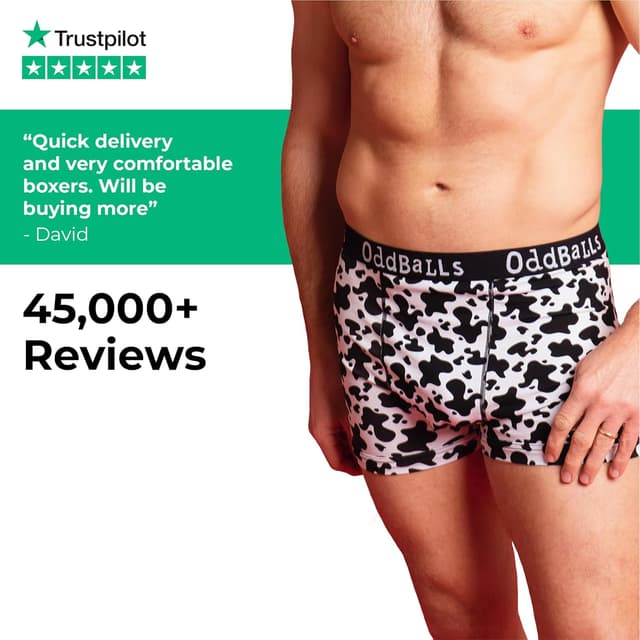 Detalle de OddBalls Men’s Boxers 4 Pack – Patterned Cotton Boxer Briefs
