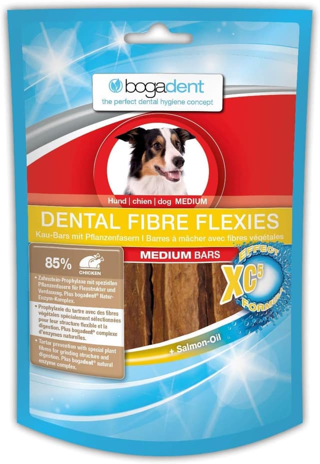 Detalle de Bogadent Dental Fibre Flexies Kaustangen für Hunde (1er Pack, 70 g) gegen Zahnstein & Plaque
