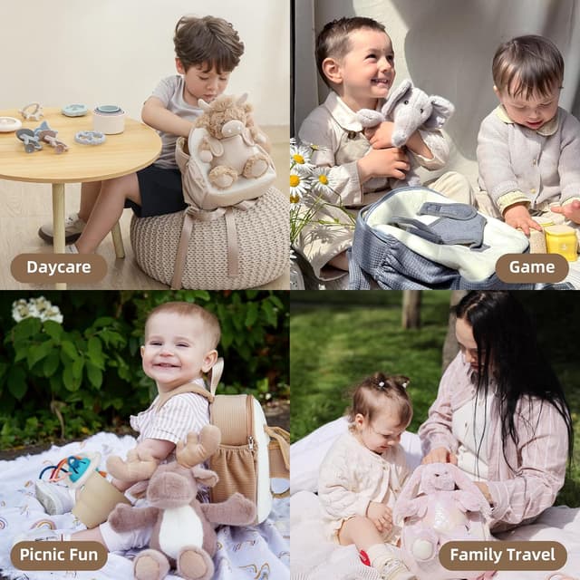 Thumbnail 6 de Moonkie Toddler Backpack (Reindeer Buddy) for Girls & Boys Aged 1–3