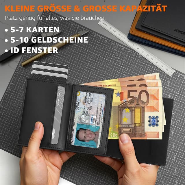 Detalle de TEEHON Smart Wallet 3.0 Geldbörse mit RFID