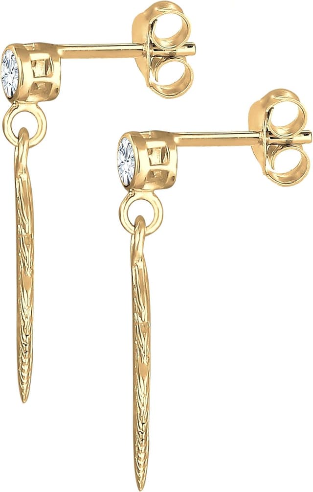 Detalle 2 de Elli Damen Ohrringe Feder Boho mit Kristalle 💎