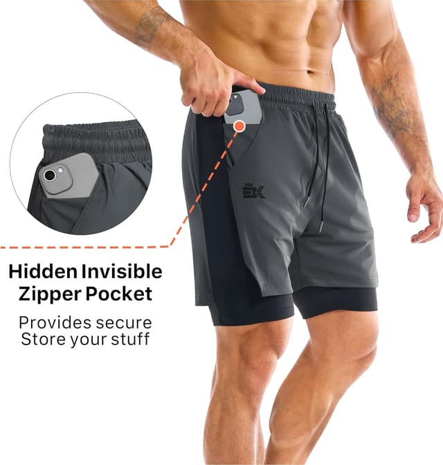 Thumbnail 4 de BROKIG Liner Gym Shorts with Zip Pocket
