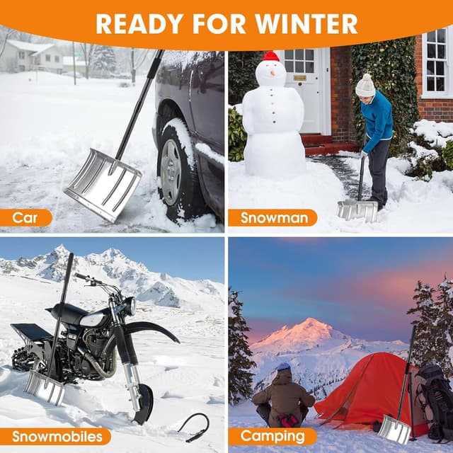 Thumbnail 6 de Aluminum Snow Shovel Portable for Snow Removal ⌛️📦?