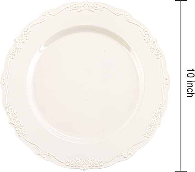 Thumbnail 3 de DaYammi Ivory 60pc Dinner Plates