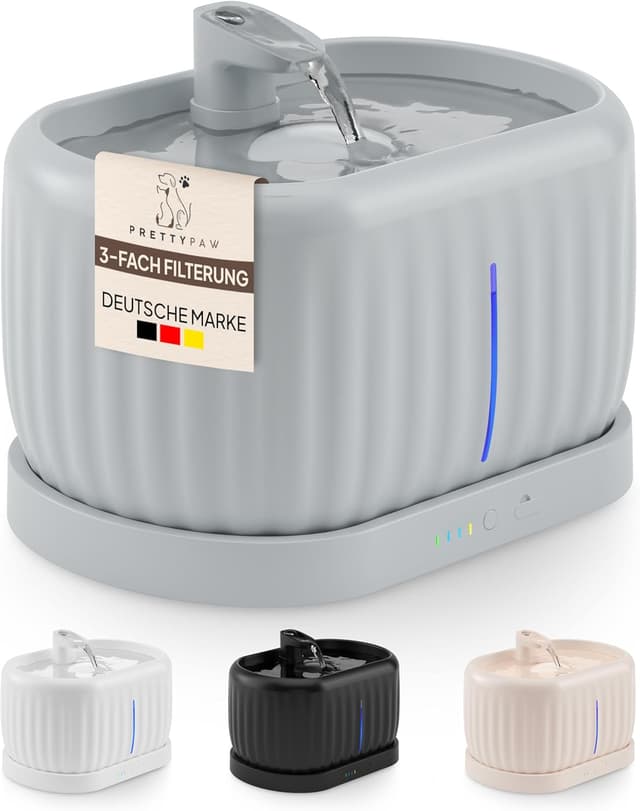 Detalle de Pretty Paw Pure Flow Max kabelloser Katzenbrunnen 3L đ§