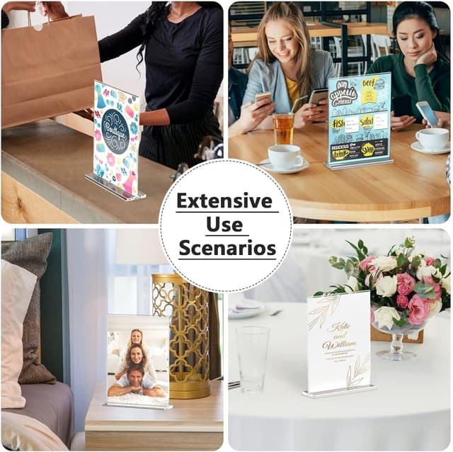 Thumbnail 4 de Flow fire A4 Acrylic Sign Holder 6 Pack