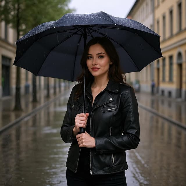 Thumbnail 6 de AMVUZ Taschenschirm mit Windschutz