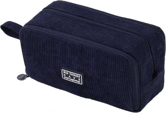 Thumbnail 6 de VICDUEKG Federmäppchen aus Cord-Stoff mit 3 Fächern, Große Kapazität 📐 Wait