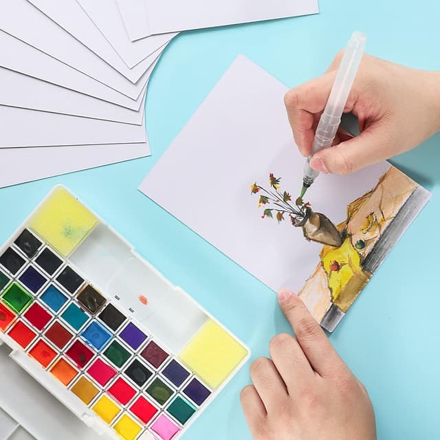 Thumbnail 3 de 60 Blatt Aquarellpapier 300 g 5x7 Zoll