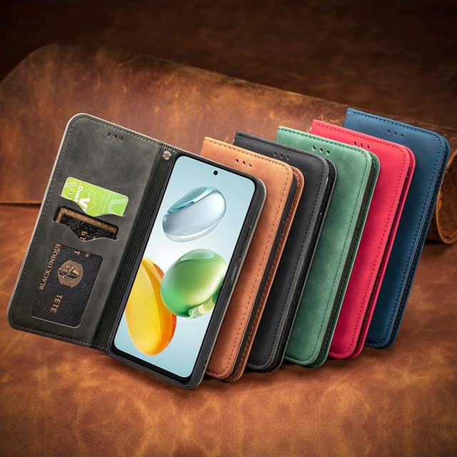 Thumbnail 6 de Cracedily Handyhülle für Honor Magic 6 Lite: Klapp-Flipcase mit Kartenfach, Magnet & Standfunktion (Blaugrün)