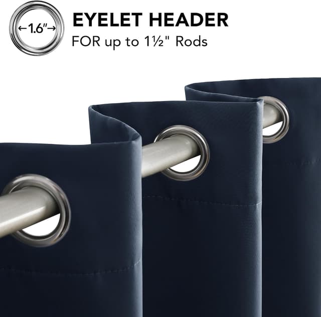 Thumbnail 6 de Deconovo blackout eyelet curtains 42 x 72 inch