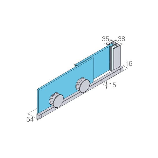 Thumbnail 5 de Profiltek Vanity VY-250 separador de ducha