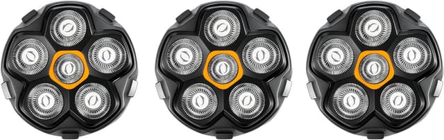 Detalle 2 de Testina di ricambio 6D magnetica per rasoi Cranio Uomo (compatibile Kensen, JoyKoi, Kibiy) – confezione da 2