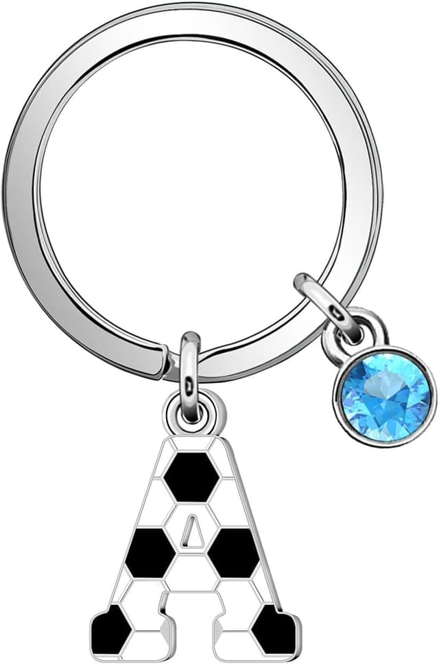 Detalle 1 de Casxyue Fußball Schlüsselanhänger Initialen