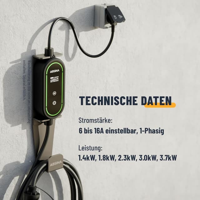 Detalle 2 de ABSINA Typ 2 Ladekabel 3,7 kW 16A