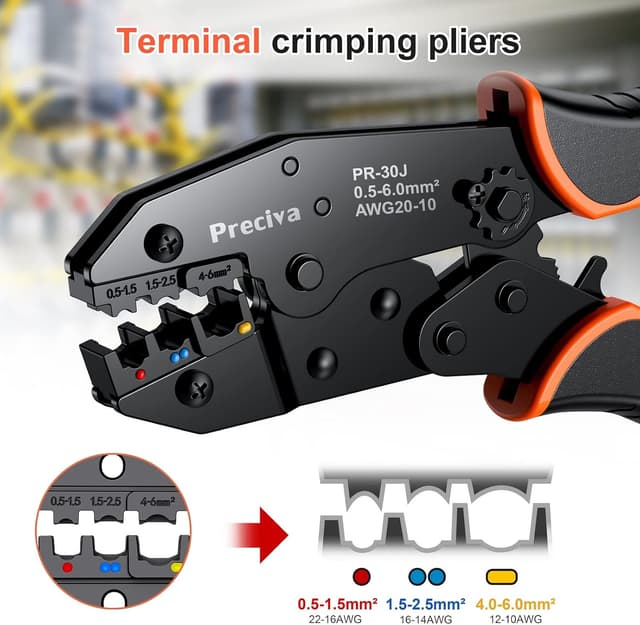 Thumbnail 1 de Preciva Ratchet Crimping Plier AWG20-10
