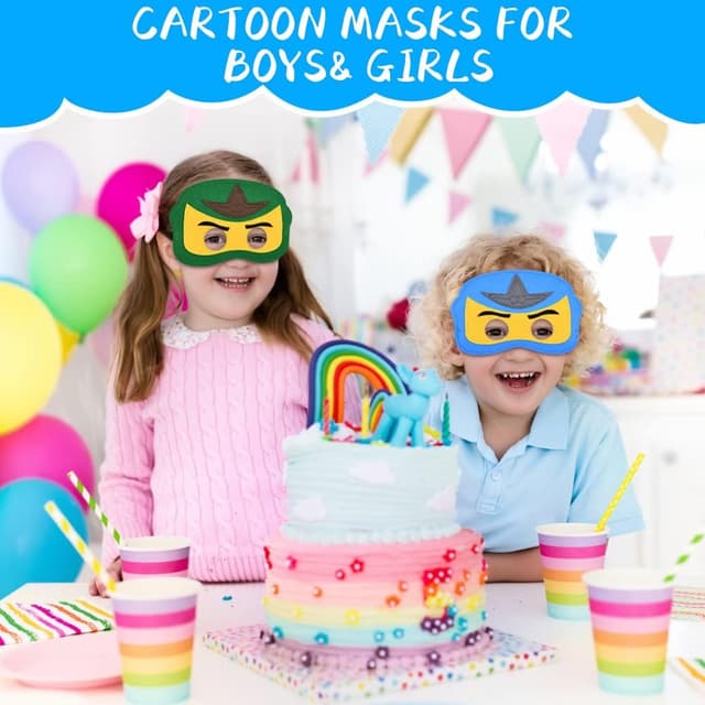 Detalle de URAQT cosplay maschere bambini 12 pezzi