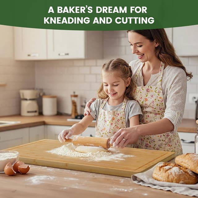 Thumbnail 4 de Kikcoin 30 x 20 Bamboo Cutting Board 🍽