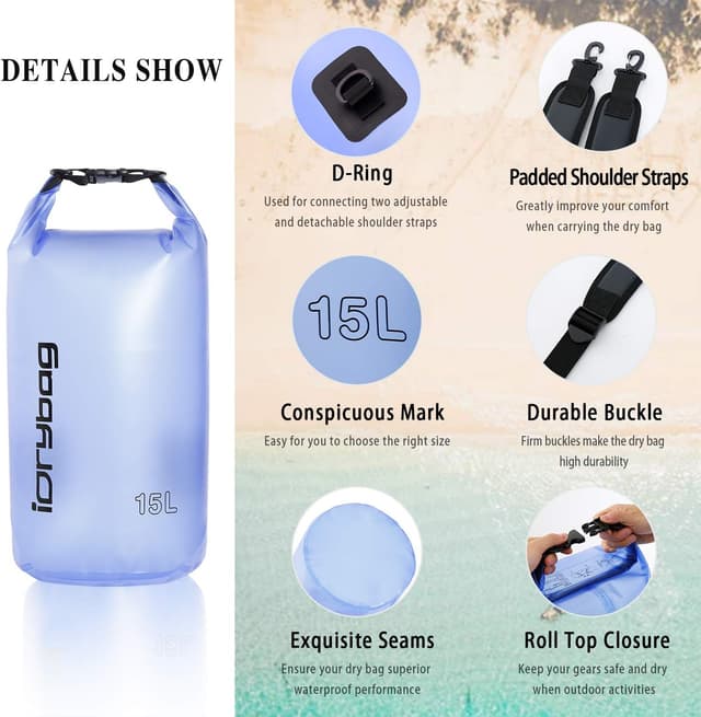 Detalle 2 de IDRYBAG Clear Dry Bag Waterproof 5L