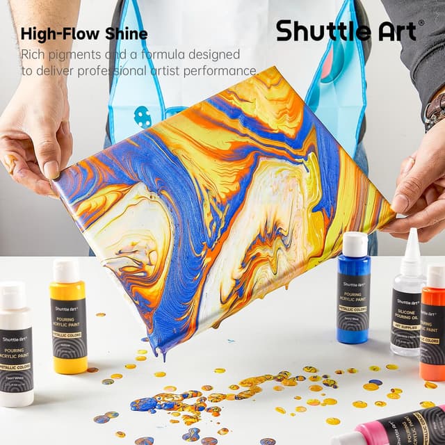 Detalle 1 de Shuttle Art Metallic Pouring Set 24 Farben