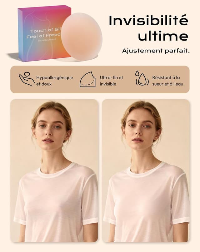 Thumbnail 2 de Cache-tétons invisibles 2 paires