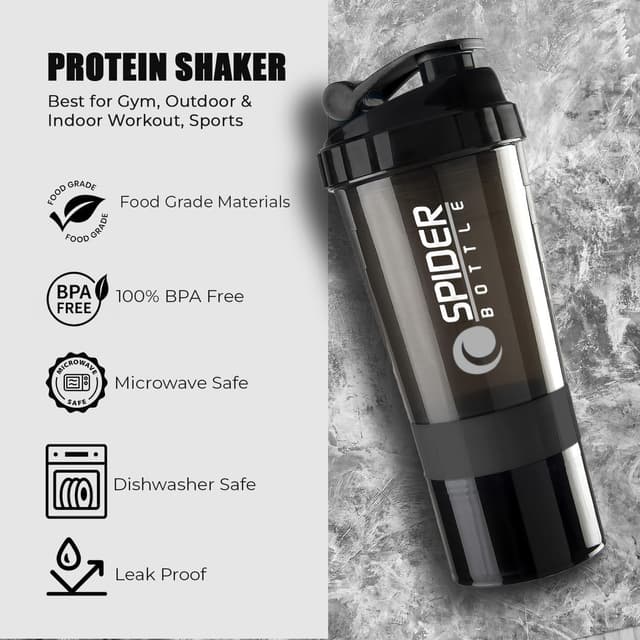 Thumbnail 4 de Roe Tenpo Protein Shaker 500ml with compartment
