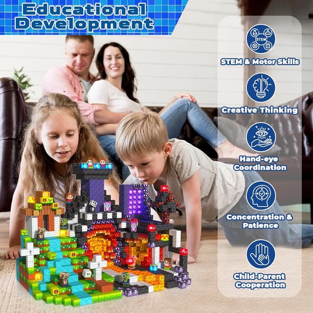 Thumbnail 5 de Magnetic Blocks 150 PCS Building Set for Kids