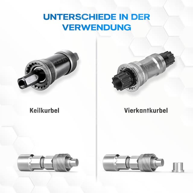 Thumbnail 6 de WATSABRO Kurbelabzieher für Fahrrad mit 14-mm Schlüssel (für ISIS/Octalink/Quad-Square & Powerspline, inkl. Öl & Fett)