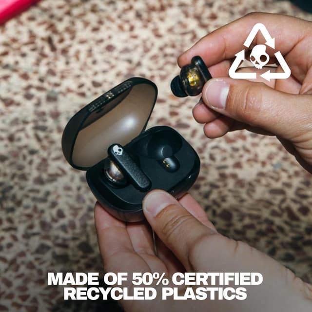 Detalle de Skullcandy Smokin’ Buds Wireless Earbuds (Bluetooth) – schallisolierende Passform, bis zu 20 Stunden & IPX4