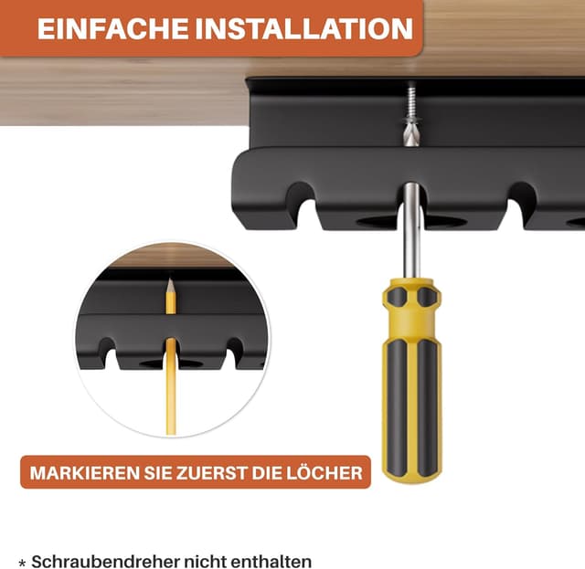 Thumbnail 5 de Zenacasa 2er Kabelmanagement Schreibtisch Schwarz