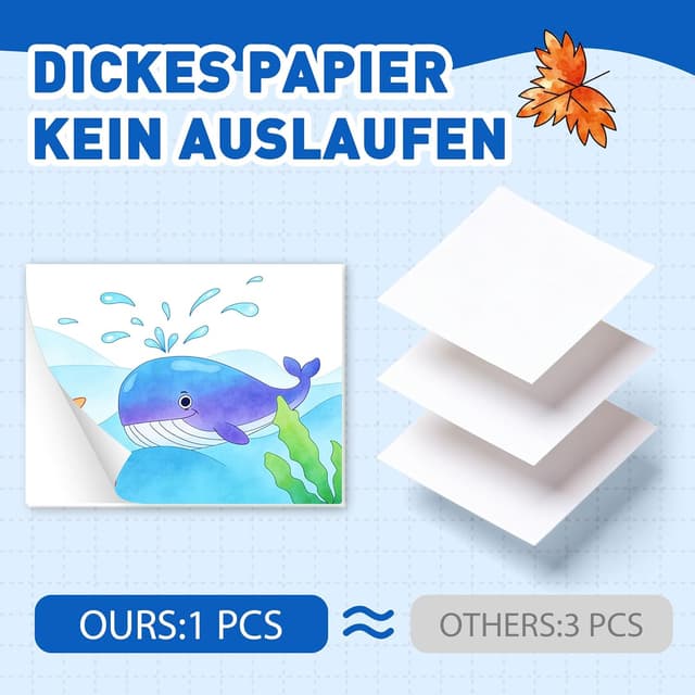 Thumbnail 6 de YPLUS Wassermalbuch für Kinder ab 3–6 Jahre – Meerestiere mit Wasserfarben, 8 Farben & Wasserpinsel