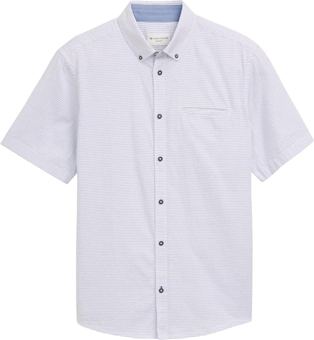 Detalle de TOM TAILOR 1046077 Camicia da uomo a pois con taschino