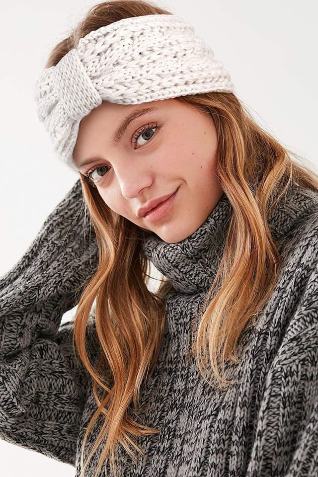 Detalle 2 de DRESHOW Stirnbänder Damen Winter-Set (4 Stück) aus 100% Acrylwolle mit Turban-Style