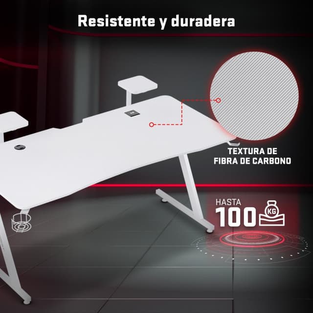 Detalle 2 de Tempest Sanctuary mesa gaming 160x75 cm