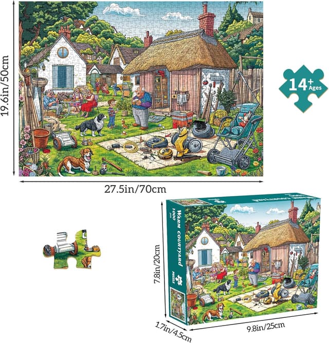 Thumbnail 1 de Jigsaw Puzzles for Adults 1000 Warm courtyard
