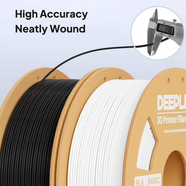 Detalle 1 de DEEPLEE PLA Basic 1.75mm Filament Black 3kg