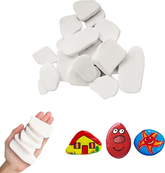 Detalle de XMDROU Bemal-Steine 15 glatte Kiesel 3-8 cm